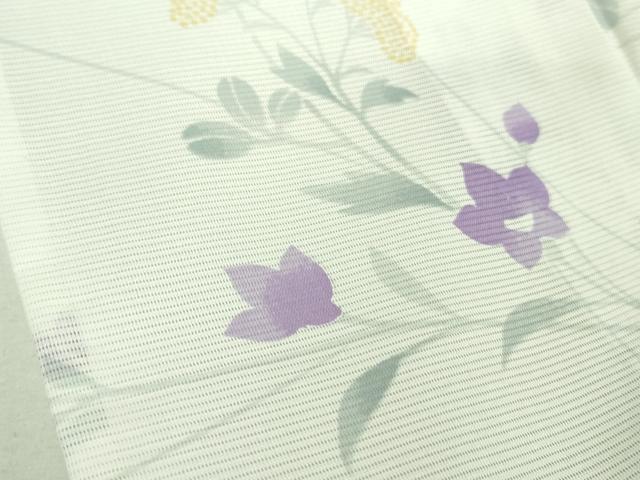 平和屋着物＊極上 夏物 洗える最高級着物 ＜英＞はなぶさ謹製 小紋 絽 女郎花 桔梗 撫子 逸品 DZAA9645kh5