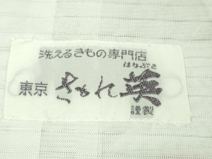 平和屋着物＊極上 夏物 洗える最高級着物 ＜英＞はなぶさ謹製 小紋 絽 女郎花 桔梗 撫子 逸品 DZAA9645kh5