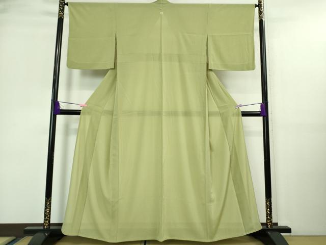 平和屋着物＊極上 夏物 洗える最高級着物 ＜英＞はなぶさ謹製 色無地 絽縮緬 若芽色 逸品 DZAA9646kh5