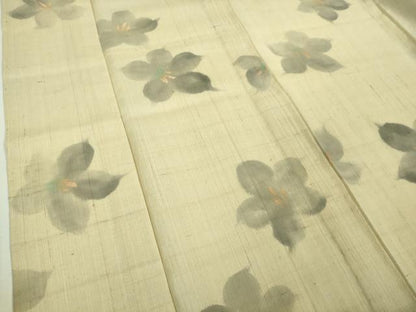 平和屋着物＊極上 夏物 生紬 手描き 舞花文 逸品 DZAA9648kh5