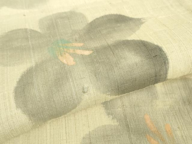 平和屋着物＊極上 夏物 生紬 手描き 舞花文 逸品 DZAA9648kh5