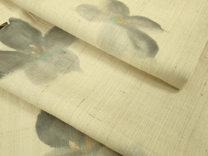 平和屋着物＊極上 夏物 生紬 手描き 舞花文 逸品 DZAA9648kh5
