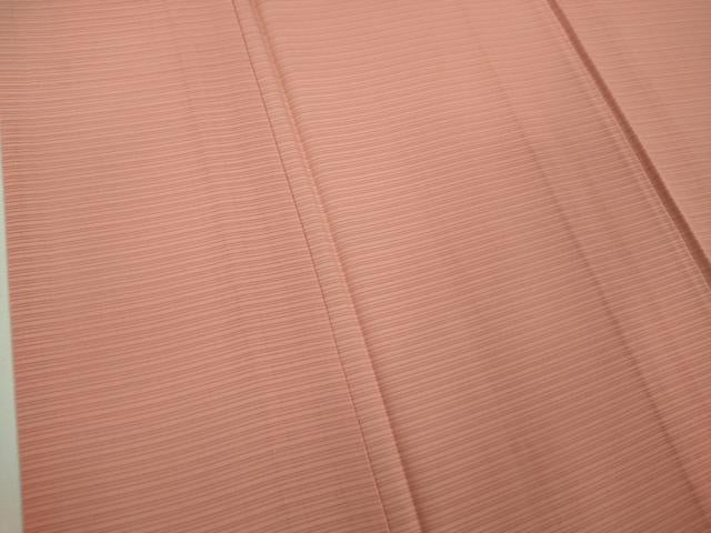 平和屋着物＊極上 夏物 色無地 変わり絽 甚三紅色 逸品 DZAA9651kh5