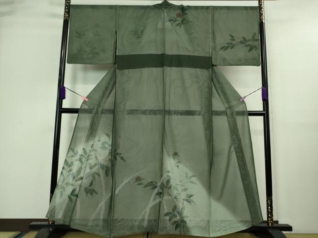 平和屋着物▽極上 中国三大刺繍 スワトウ刺繍 汕頭刺繍 訪問着 無双 紗袷 紗×紗 枝花文 金彩 逸品 DZAA9654kh5