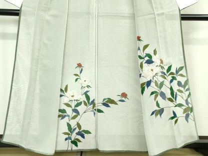 平和屋着物▽極上 中国三大刺繍 スワトウ刺繍 汕頭刺繍 訪問着 無双 紗袷 紗×紗 枝花文 金彩 逸品 DZAA9654kh5