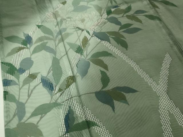 平和屋着物▽極上 中国三大刺繍 スワトウ刺繍 汕頭刺繍 訪問着 無双 紗袷 紗×紗 枝花文 金彩 逸品 DZAA9654kh5