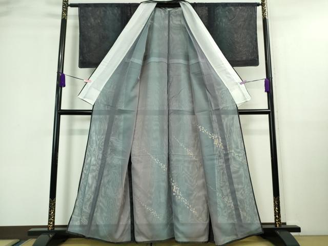 平和屋着物▽極上 訪問着 無双 紗袷 紗×紗 箔散らし 暈し染め 金銀彩 逸品 未使用 DZAA9655kh5