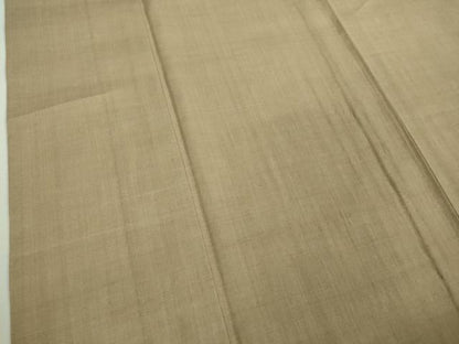 平和屋着物▽極上　本場結城紬　重要無形文化財　単衣　色無地　枯色　逸品　未使用　DZAA9658kh5