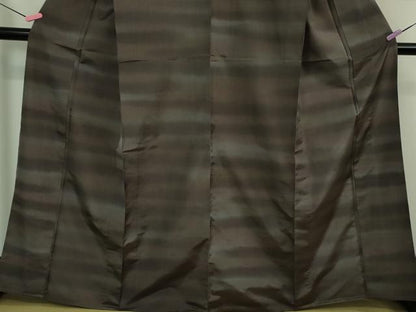 平和屋着物▽極上 紬 単衣 横段文 逸品 DZAA9661kh5