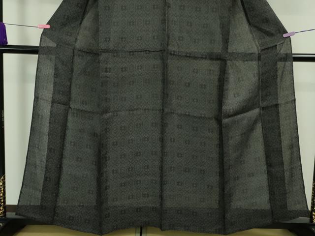 平和屋本店＊極上 夏物 石川県指定無形文化財 能登上布 本麻手織上布 亀甲花文 青褐色地 逸品 DZAA9672kh5