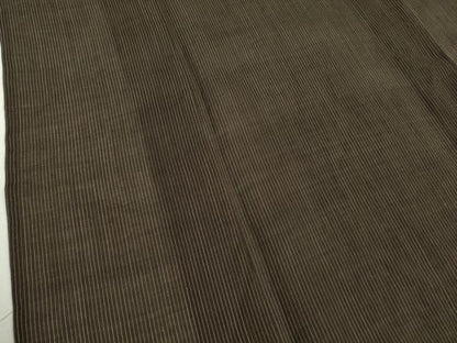 平和屋本店＊極上 夏物 石川県指定無形文化財 能登上布 本麻手織上布 山崎仁一作 手織かすり 憲法黒茶色地 証紙付き 逸品 DZAA9675kh5