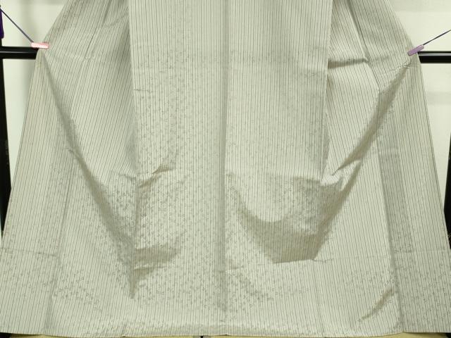 平和屋着物▽極上 小紋 単衣 もじり織 白根沢 涼風 蜻蛉 とんぼ 灰白色地 逸品 未使用 DZAA9677kh5