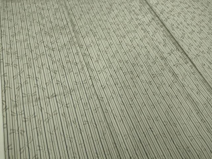 平和屋着物▽極上 小紋 単衣 もじり織 白根沢 涼風 蜻蛉 とんぼ 灰白色地 逸品 未使用 DZAA9677kh5