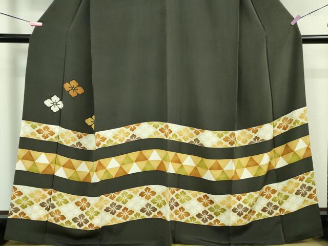 平和屋本店■極上　銀座　志ま亀　訪問着　花菱　蝉色地　たとう紙付き　逸品　DZAA9687kh5