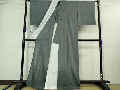 平和屋着物＊極上 夏物 洗える最高級着物＜英＞はなぶさ謹製 訪問着 絽 暈し染め フレンチグレイ色 たとう紙付き 逸品 DZAA9689kh5