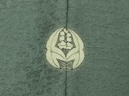 平和屋着物■極上　洗える最高級着物　＜英＞はなぶさ謹製　色無地　藍鼠色　たとう紙付き　逸品　DZAA9690kh5