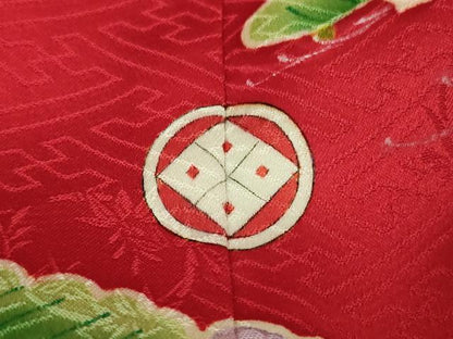 平和屋本店■極上　銀座新松　振袖　友禅　駒刺繍　風景花文　金彩　逸品　DZAA9694kh5