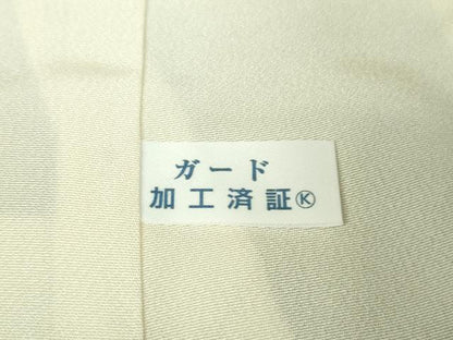 平和屋本店■極上　振袖　刺繍　手描き　孔雀　暈し染め　金彩　白×黒　逸品　DZAA9696kh5