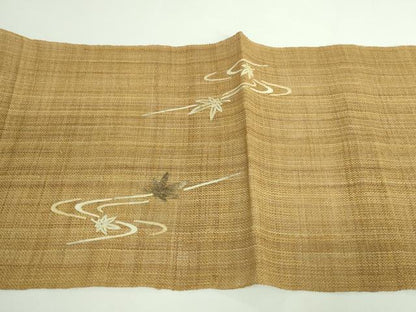 平和屋本店＊極上 夏物 科布 蓑虫工芸作家 田尾笛秋 八寸名古屋帯 流水鴛鴦 逸品 DZAA9700kh5