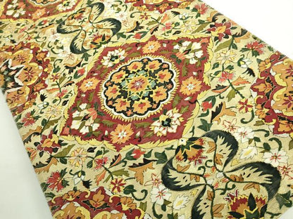 平和屋本店■最高級　明綴れ　全通柄袋帯　正倉院花文　金糸　逸品　DZAA9749kh5