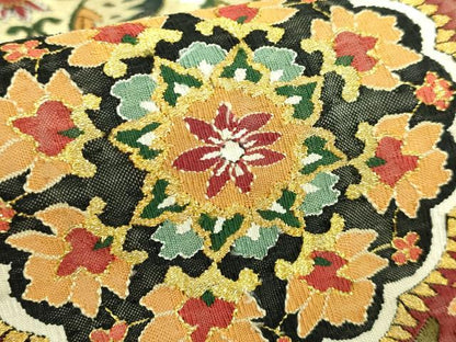 平和屋本店■最高級　明綴れ　全通柄袋帯　正倉院花文　金糸　逸品　DZAA9749kh5