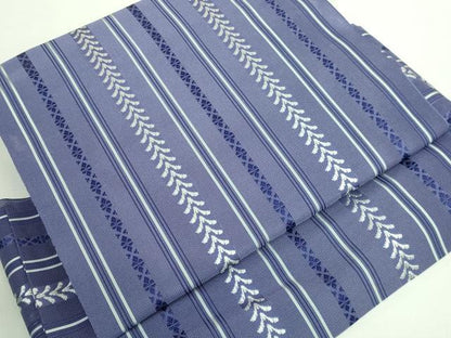 平和屋着物＊極上 夏物 本場筑前博多織 つけ帯 紗献上 紫苑色地 逸品 DZAA9762kh5