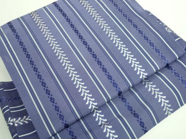 平和屋着物＊極上 夏物 本場筑前博多織 つけ帯 紗献上 紫苑色地 逸品 DZAA9762kh5