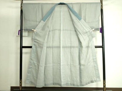 平和屋着物＊夏物 男性 長襦袢 麻 青白橡色地 逸品 DZAA9796kh5