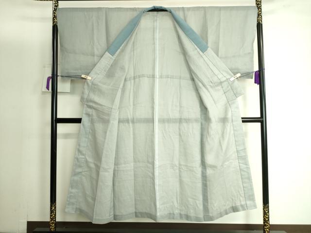 平和屋着物＊夏物 男性 長襦袢 麻 青白橡色地 逸品 DZAA9796kh5