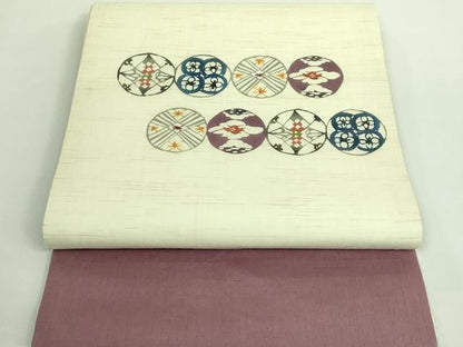 平和屋着物＊極上 夏物 九寸開き名古屋帯 紅型 絹麻 逸品 DZAA9805kh5