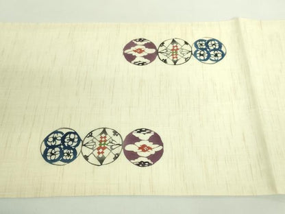 平和屋着物＊極上 夏物 九寸開き名古屋帯 紅型 絹麻 逸品 DZAA9805kh5