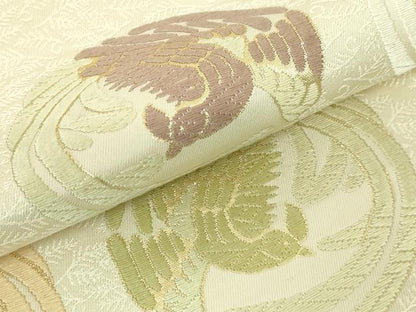 平和屋着物●極上　六通柄袋帯　唐織　鳳凰丸文　金糸　逸品　DZAA9829kh5