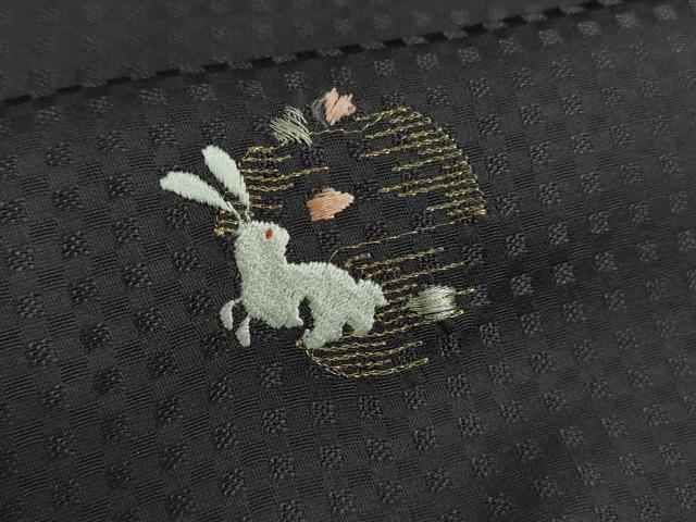 平和屋着物●上質な小紋　刺繍　兎　うさぎ　さが美扱い　正絹　逸品　未使用　AABH4573ck 平和屋着物○世界的人形師 辻村寿三郎 ジュサブロー 訪問着 兎 正絹