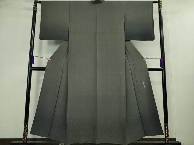 平和屋着物▽極上 江戸小紋 訪問着 単衣 蜃気楼 鮫小紋柄 縞 暈し染め 逸品 未使用 DZAA9833kh5
