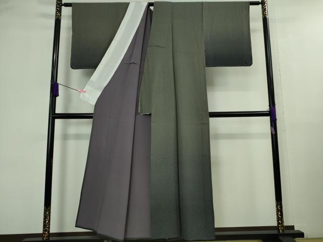 平和屋着物▽極上 江戸小紋 訪問着 単衣 蜃気楼 鮫小紋柄 縞 暈し染め 逸品 未使用 DZAA9833kh5