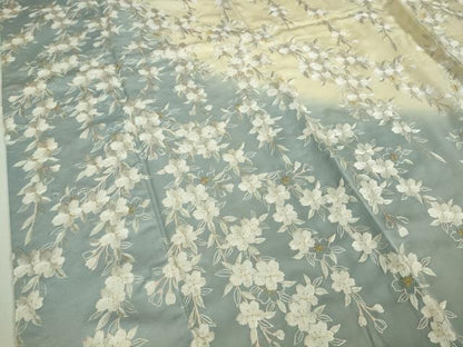 平和屋本店●極上　訪問着　総手刺繍　枝垂れ桜　暈し染め　金糸　逸品　DZAA9851kh5