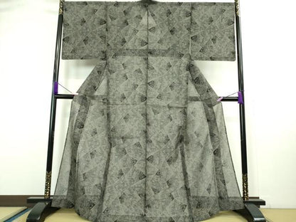 平和屋着物■極上　夏物　本場大島紬　夏大島　色紙花文　逸品　未使用　DZAA9856kh5