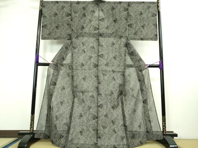 平和屋着物■極上　夏物　本場大島紬　夏大島　色紙花文　逸品　未使用　DZAA9856kh5