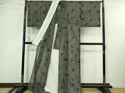 平和屋着物■極上　夏物　本場大島紬　夏大島　色紙花文　逸品　未使用　DZAA9856kh5