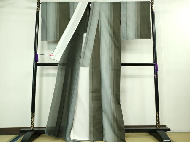 平和屋着物＊極上 夏物 小紋 間道 逸品 未使用 DZAA9857kh5