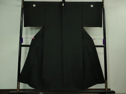 平和屋本店■極上　男性　黒紋付　長羽織・行灯袴セット　逸品　DZAA9875kh5