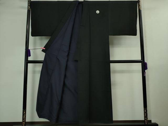 平和屋本店■極上　男性　黒紋付　長羽織・行灯袴セット　逸品　DZAA9875kh5