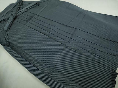平和屋本店■極上　男性　黒紋付　長羽織・行灯袴セット　逸品　DZAA9875kh5