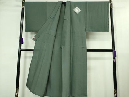 平和屋本店■極上　夏物　男性　色紋付　長羽織セット　絽　豆がら茶色　逸品　未使用　DZAA9883kh5