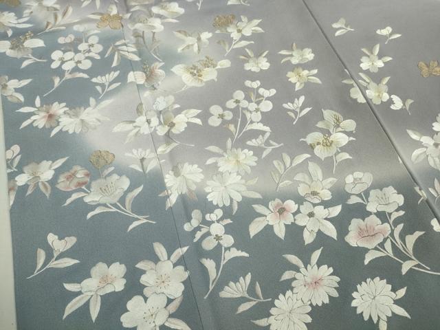 平和屋本店■極上　訪問着　紫翠刺繍　総刺繍　作家物　舞花文　暈し染め　金糸　逸品　DZAA9891kh5