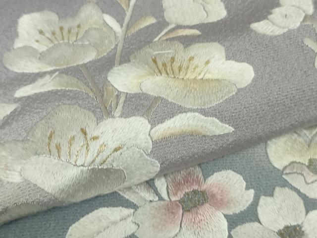 平和屋本店■極上　訪問着　紫翠刺繍　総刺繍　作家物　舞花文　暈し染め　金糸　逸品　DZAA9891kh5