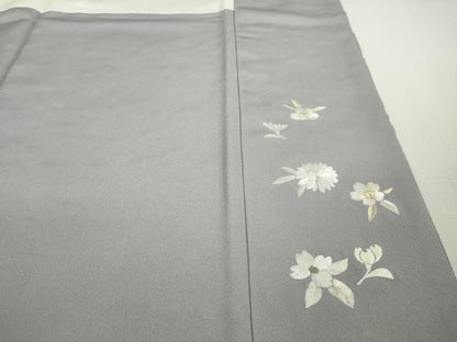 平和屋本店■極上　訪問着　紫翠刺繍　総刺繍　作家物　舞花文　暈し染め　金糸　逸品　DZAA9891kh5