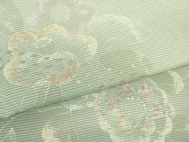 平和屋着物＊極上 夏物 訪問着 刺繍 絽 辻が花 柳鼠色地 暈し染め 金彩 逸品 DZAA9902kh5