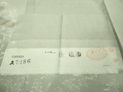 平和屋着物＊極上 夏物 訪問着 刺繍 絽 辻が花 柳鼠色地 暈し染め 金彩 逸品 DZAA9902kh5