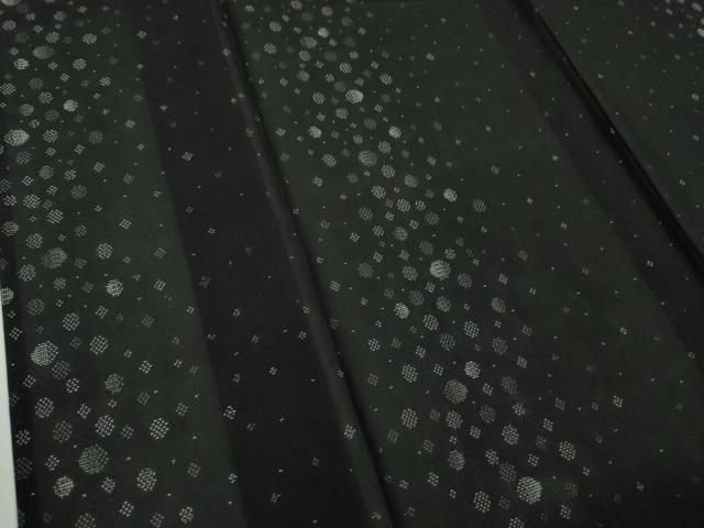 平和屋本店＊極上 夏物 本場大島紬 夏大島 丸文 黒地 逸品 DZAA9904kh5
